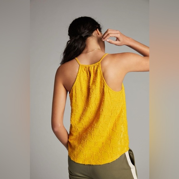 Athropologie yellow knit tank size M - Picture 3 of 6
